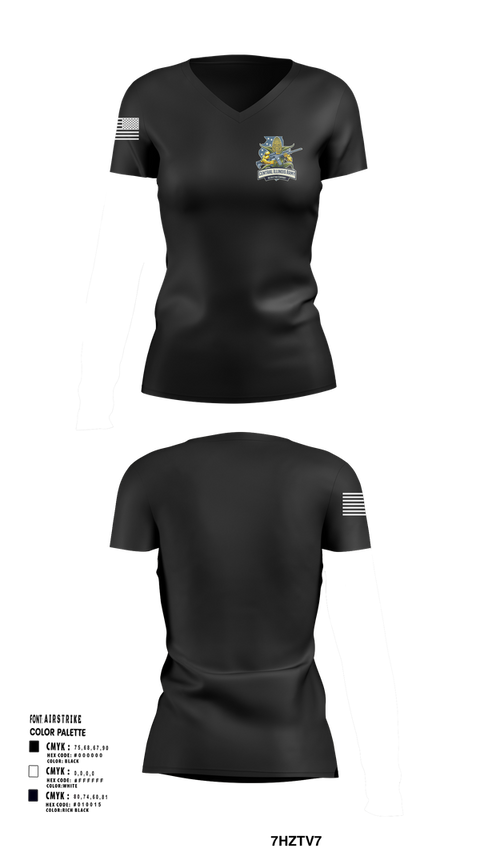 Womens Short Sleeve Vneck Shirt, Central Illinois Army Recruiting Company, , Teamtime, Team time, sublimation, custom sports apparel, team uniforms, spirit wear, spiritwear, sports uniforms, custom shirts, team store, custom team store, fundraiser sports, apparel fundraiser