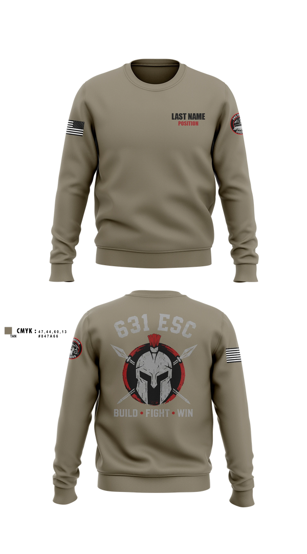 Crew Neck Sweatshirt, 631st ESC, Army, Teamtime, Team time, sublimation, custom sports apparel, team uniforms, spirit wear, spiritwear, sports uniforms, custom shirts, team store, custom team store, fundraiser sports, apparel fundraiser