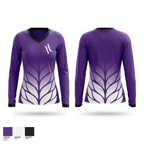 Womens Long Sleeve Vneck Shirt, Aftershock, Softball, Teamtime, Team time, sublimation, custom sports apparel, team uniforms, spirit wear, spiritwear, sports uniforms, custom shirts, team store, custom team store, fundraiser sports, apparel fundraiser
