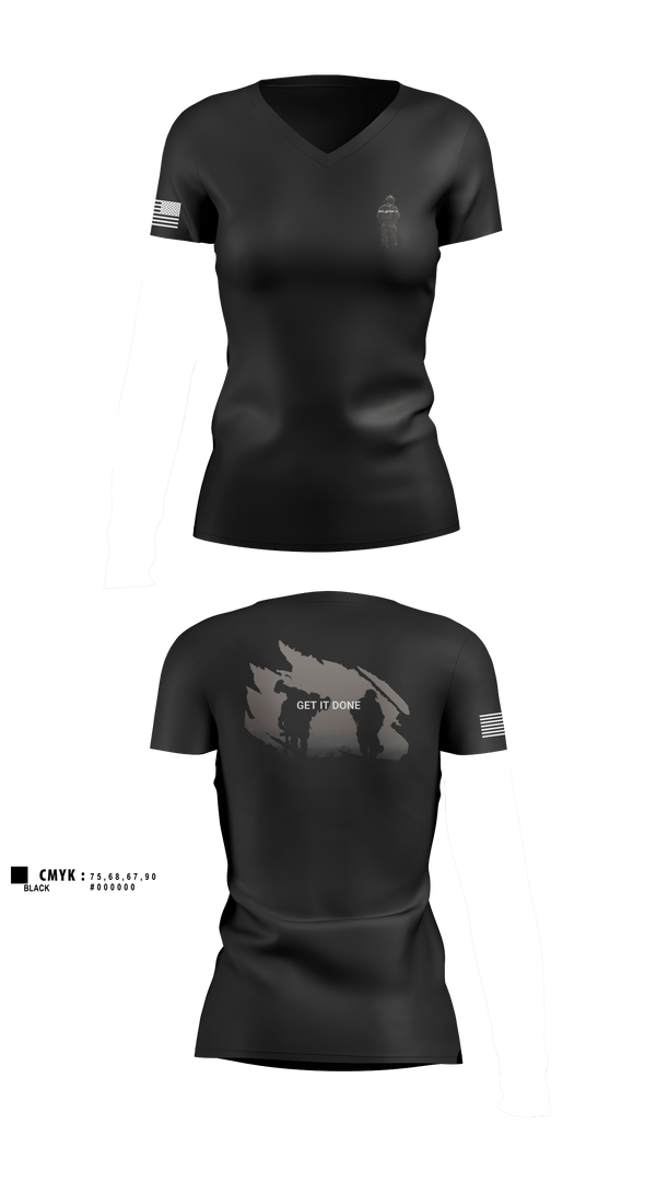 Women's Short Sleeve Vneck Shirt, ghost, Army, Teamtime, Team time, sublimation, custom sports apparel, team uniforms, spirit wear, spiritwear, sports uniforms, custom shirts, team store, custom team store, fundraiser sports, apparel fundraiser