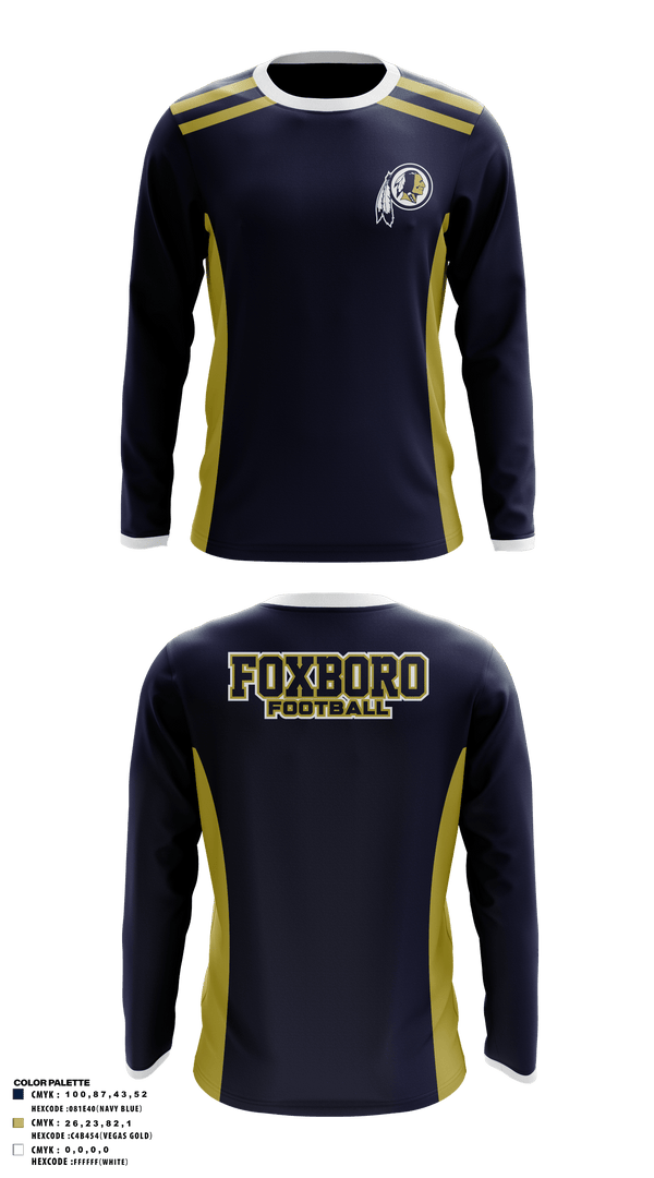 Long Sleeve Performance Polo, Foxboro Youth Football And Cheerleading, Football, Teamtime, Team time, sublimation, custom sports apparel, team uniforms, spirit wear, spiritwear, sports uniforms, custom shirts, team store, custom team store, fundraiser sports, apparel fundraiser