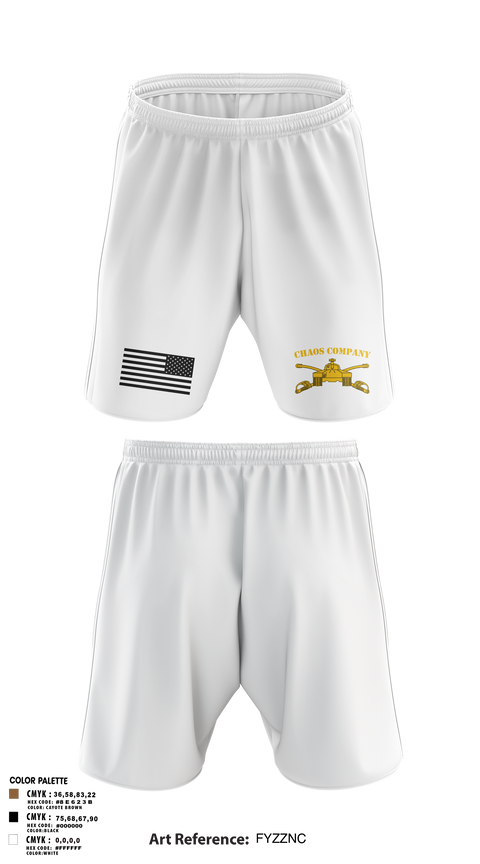Athletic Shorts With Pockets, Chaos Company, Army, Teamtime, Team time, sublimation, custom sports apparel, team uniforms, spirit wear, spiritwear, sports uniforms, custom shirts, team store, custom team store, fundraiser sports, apparel fundraiser