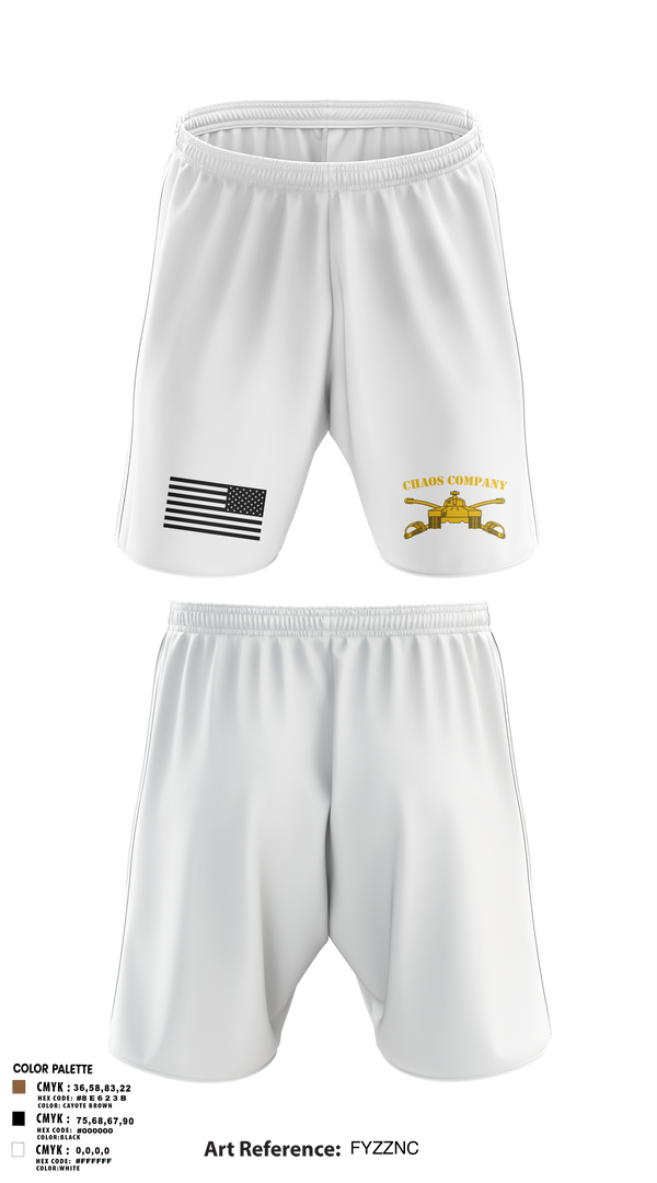 Athletic Shorts With Pockets, Chaos Company, Army, Teamtime, Team time, sublimation, custom sports apparel, team uniforms, spirit wear, spiritwear, sports uniforms, custom shirts, team store, custom team store, fundraiser sports, apparel fundraiser
