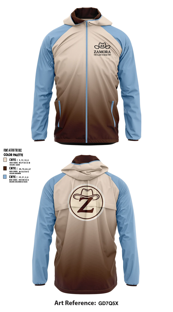 Windbreaker, Zamora Law Firm, , Teamtime, Team time, sublimation, custom sports apparel, team uniforms, spirit wear, spiritwear, sports uniforms, custom shirts, team store, custom team store, fundraiser sports, apparel fundraiser