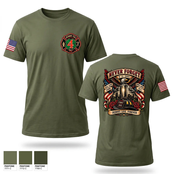 Old School Cotton Feel Shirt, Hart County Fire Department- Station 4, Fire Department, Teamtime, Team time, sublimation, custom sports apparel, team uniforms, spirit wear, spiritwear, sports uniforms, custom shirts, team store, custom team store, fundraiser sports, apparel fundraiser