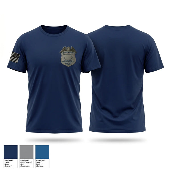 Old School Cotton Feel Shirt, Davenport Union of Professional Police, Police, Teamtime, Team time, sublimation, custom sports apparel, team uniforms, spirit wear, spiritwear, sports uniforms, custom shirts, team store, custom team store, fundraiser sports, apparel fundraiser