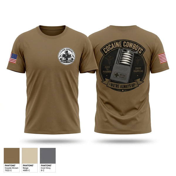 Old School Cotton Feel Shirt, Cocaine Cowboys, Army, Teamtime, Team time, sublimation, custom sports apparel, team uniforms, spirit wear, spiritwear, sports uniforms, custom shirts, team store, custom team store, fundraiser sports, apparel fundraiser