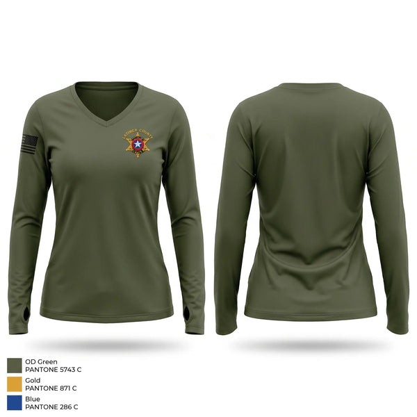Womens Long Sleeve Vneck Shirt, Correction officer, Police, Teamtime, Team time, sublimation, custom sports apparel, team uniforms, spirit wear, spiritwear, sports uniforms, custom shirts, team store, custom team store, fundraiser sports, apparel fundraiser