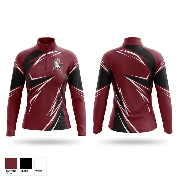 Quarter Zip Jacket, Mustangs, Women's Basketball, Teamtime, Team time, sublimation, custom sports apparel, team uniforms, spirit wear, spiritwear, sports uniforms, custom shirts, team store, custom team store, fundraiser sports, apparel fundraiser