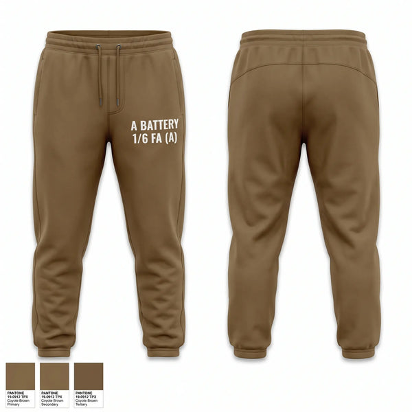 Sweatpants, A Battery, 1-6 FA, A MST, Army, Teamtime, Team time, sublimation, custom sports apparel, team uniforms, spirit wear, spiritwear, sports uniforms, custom shirts, team store, custom team store, fundraiser sports, apparel fundraiser