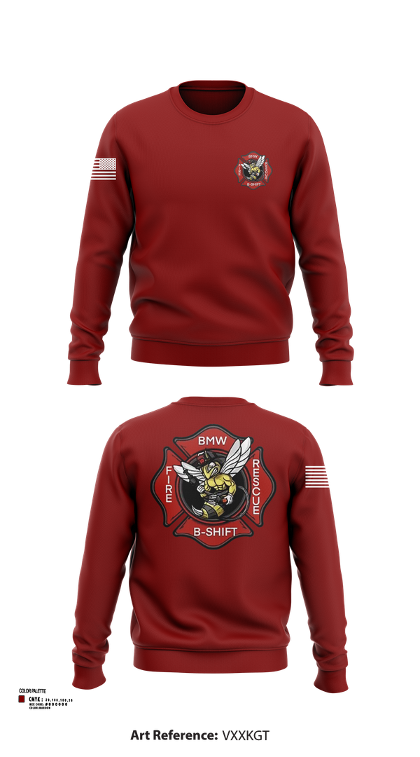 Crew Neck Sweatshirt, B-Shift, Fire Department, Teamtime, Team time, sublimation, custom sports apparel, team uniforms, spirit wear, spiritwear, sports uniforms, custom shirts, team store, custom team store, fundraiser sports, apparel fundraiser