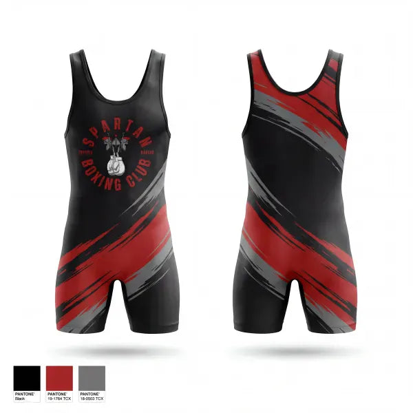 Wrestling Singlet, Spartan Boxing, Wrestling, Teamtime, Team time, sublimation, custom sports apparel, team uniforms, spirit wear, spiritwear, sports uniforms, custom shirts, team store, custom team store, fundraiser sports, apparel fundraiser