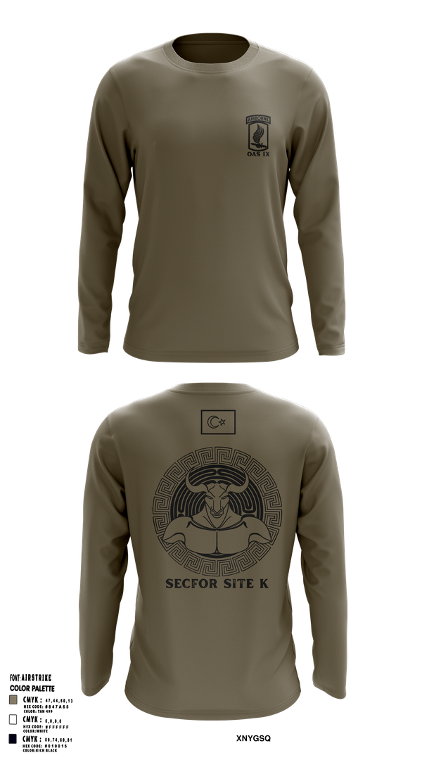 Long Sleeve Performance Shirt, 173RD SECFOR OAS IX, Army, Teamtime, Team time, sublimation, custom sports apparel, team uniforms, spirit wear, spiritwear, sports uniforms, custom shirts, team store, custom team store, fundraiser sports, apparel fundraiser