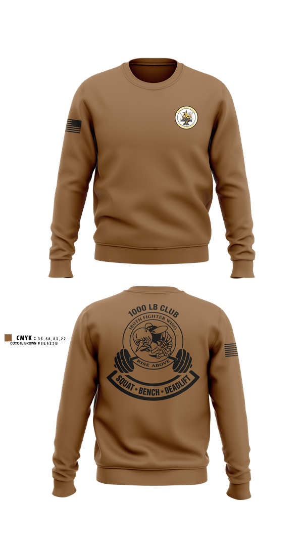 Crew Neck Sweatshirt, 180th fighter wing, Air Force, Teamtime, Team time, sublimation, custom sports apparel, team uniforms, spirit wear, spiritwear, sports uniforms, custom shirts, team store, custom team store, fundraiser sports, apparel fundraiser