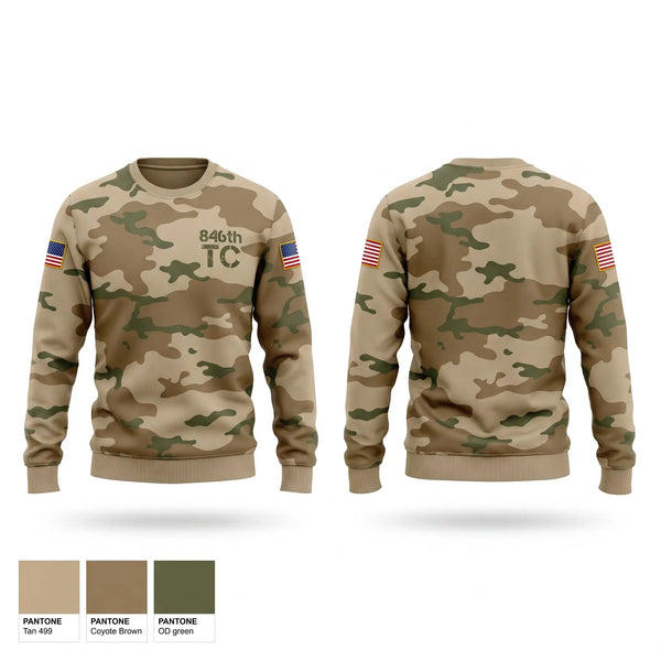 Crew Neck Sweatshirt, 846th TC, Army, Teamtime, Team time, sublimation, custom sports apparel, team uniforms, spirit wear, spiritwear, sports uniforms, custom shirts, team store, custom team store, fundraiser sports, apparel fundraiser