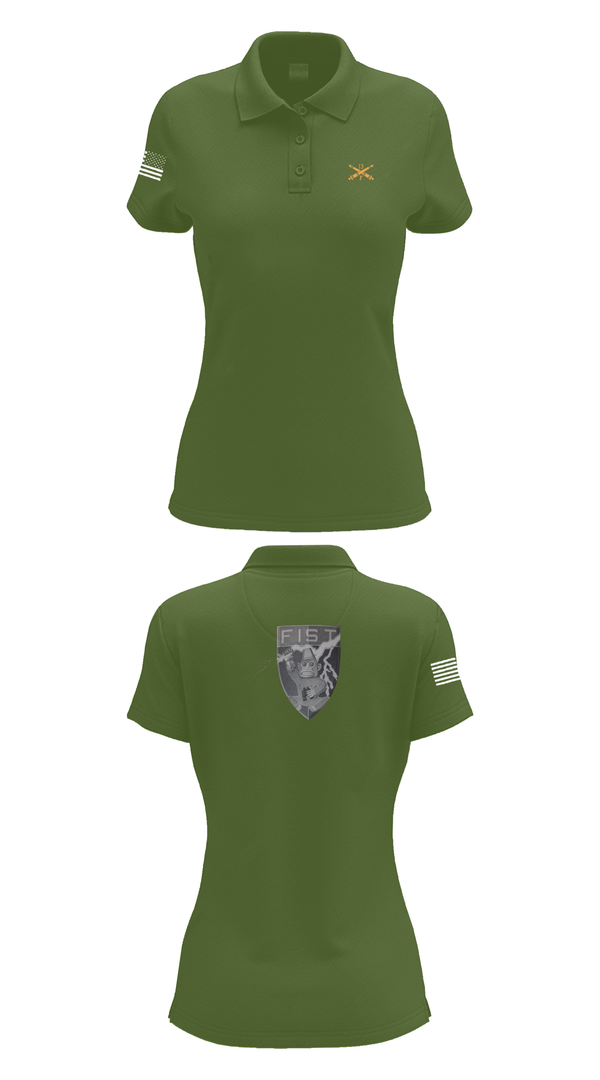 Womens Short Sleeve Performance Polo, HHB 113th FA / FIST, , Teamtime, Team time, sublimation, custom sports apparel, team uniforms, spirit wear, spiritwear, sports uniforms, custom shirts, team store, custom team store, fundraiser sports, apparel fundraiser