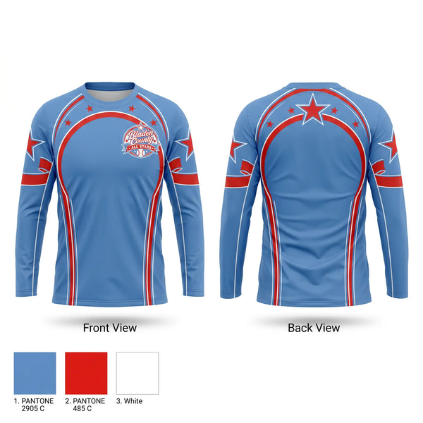Long Sleeve Performance Shirt, Bladen County All Stars, Softball, Teamtime, Team time, sublimation, custom sports apparel, team uniforms, spirit wear, spiritwear, sports uniforms, custom shirts, team store, custom team store, fundraiser sports, apparel fundraiser