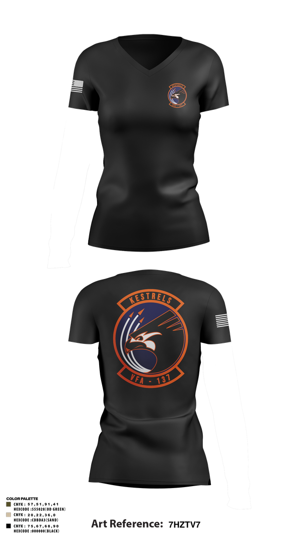 Womens Short Sleeve Vneck Shirt, Kestrels, Navy, Teamtime, Team time, sublimation, custom sports apparel, team uniforms, spirit wear, spiritwear, sports uniforms, custom shirts, team store, custom team store, fundraiser sports, apparel fundraiser