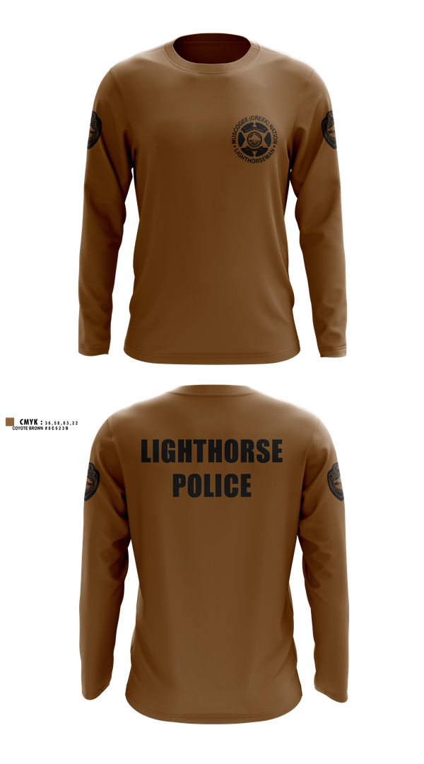 Long Sleeve Performance Shirt, Muscogee Nation Lighthorse Police North Patrol District, Police, Teamtime, Team time, sublimation, custom sports apparel, team uniforms, spirit wear, spiritwear, sports uniforms, custom shirts, team store, custom team store, fundraiser sports, apparel fundraiser