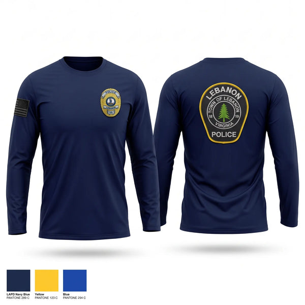 Long Sleeve Performance Shirt, Lebanon Police Department, Police, Teamtime, Team time, sublimation, custom sports apparel, team uniforms, spirit wear, spiritwear, sports uniforms, custom shirts, team store, custom team store, fundraiser sports, apparel fundraiser