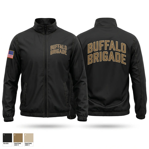 Windbreaker, Buffalo Brigade, Army, Teamtime, Team time, sublimation, custom sports apparel, team uniforms, spirit wear, spiritwear, sports uniforms, custom shirts, team store, custom team store, fundraiser sports, apparel fundraiser