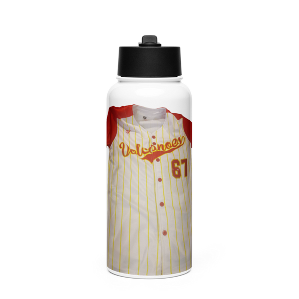 Volcanoes Stainless Steel Water Bottle with a Straw Lid