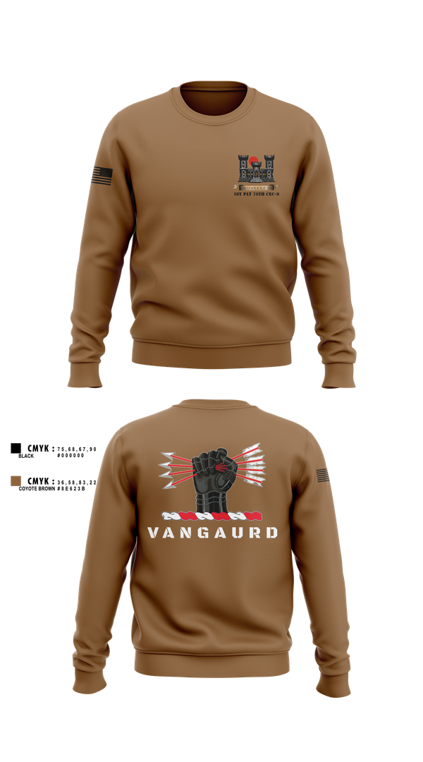 Crew Neck Sweatshirt, 1ST PLT 76TH CEC-S, Army, Teamtime, Team time, sublimation, custom sports apparel, team uniforms, spirit wear, spiritwear, sports uniforms, custom shirts, team store, custom team store, fundraiser sports, apparel fundraiser