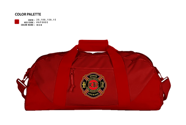 Duffle Bag, Rhea County Fire Department, Fire Department, Teamtime, Team time, sublimation, custom sports apparel, team uniforms, spirit wear, spiritwear, sports uniforms, custom shirts, team store, custom team store, fundraiser sports, apparel fundraiser