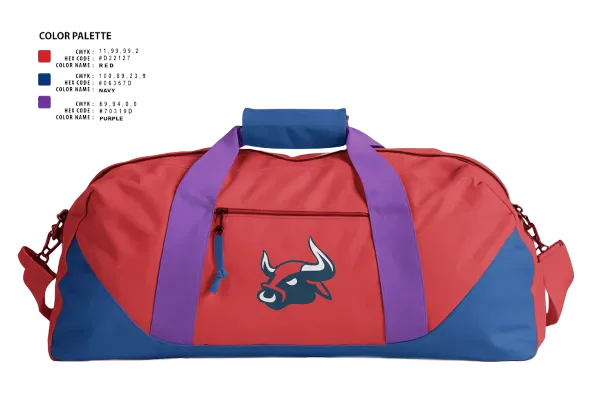 Duffle Bag, Smithtown Bulls, Baseball, Teamtime, Team time, sublimation, custom sports apparel, team uniforms, spirit wear, spiritwear, sports uniforms, custom shirts, team store, custom team store, fundraiser sports, apparel fundraiser