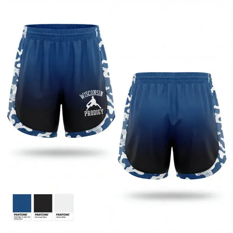 Womens Shorts, Wisconsin Prodigy, Men's Basketball, Teamtime, Team time, sublimation, custom sports apparel, team uniforms, spirit wear, spiritwear, sports uniforms, custom shirts, team store, custom team store, fundraiser sports, apparel fundraiser