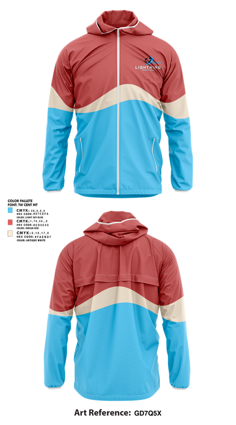 Hoodie, Lightning, Track & Field, Teamtime, Team time, sublimation, custom sports apparel, team uniforms, spirit wear, spiritwear, sports uniforms, custom shirts, team store, custom team store, fundraiser sports, apparel fundraiser