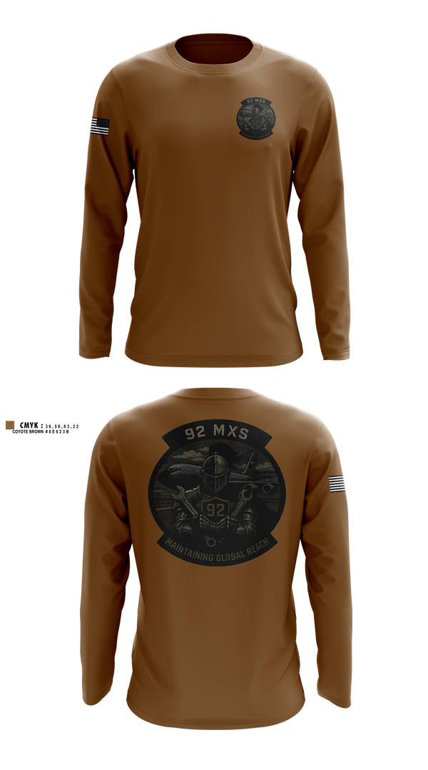Long Sleeve Performance Shirt, 92 MXS, Air Force, Teamtime, Team time, sublimation, custom sports apparel, team uniforms, spirit wear, spiritwear, sports uniforms, custom shirts, team store, custom team store, fundraiser sports, apparel fundraiser