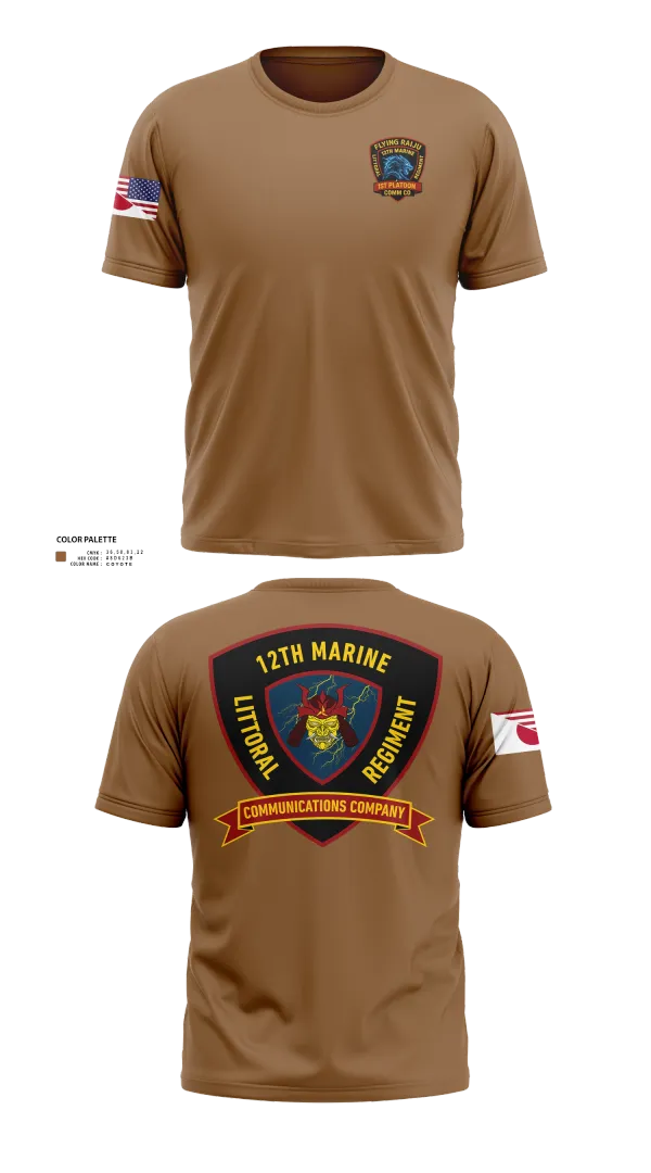 Short Sleeve Performance Shirt, 12th MLR Headquarters Element, Marines, Teamtime, Team time, sublimation, custom sports apparel, team uniforms, spirit wear, spiritwear, sports uniforms, custom shirts, team store, custom team store, fundraiser sports, apparel fundraiser