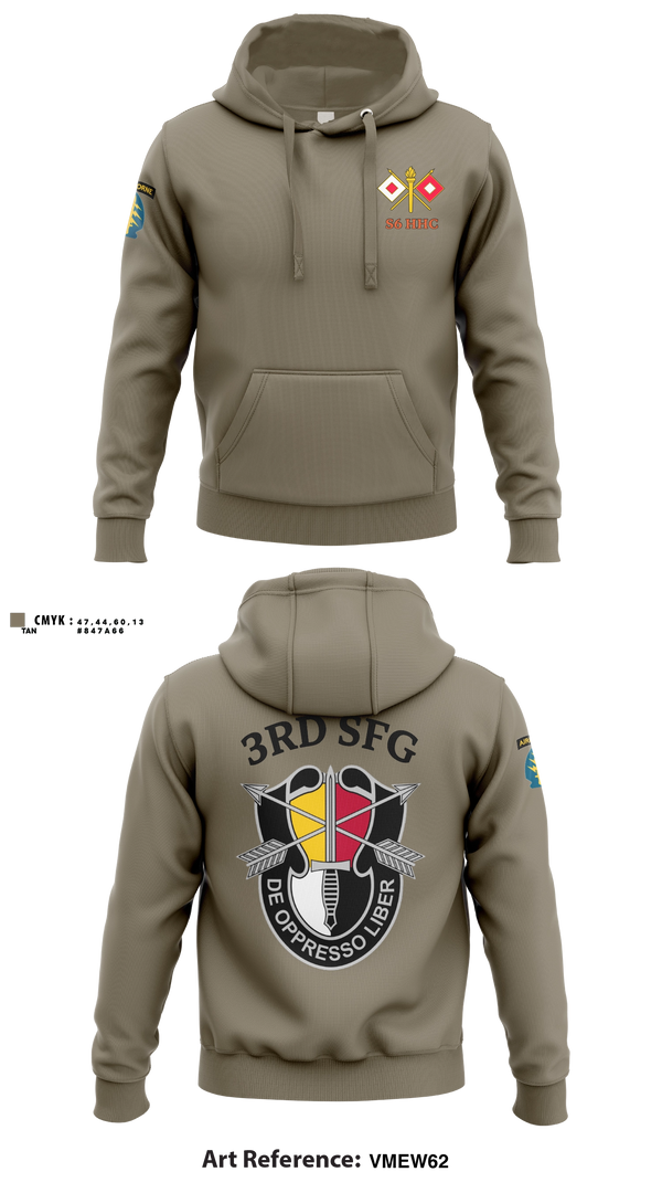 Hoodie, S6 HHC 3SFG(A), Army, Teamtime, Team time, sublimation, custom sports apparel, team uniforms, spirit wear, spiritwear, sports uniforms, custom shirts, team store, custom team store, fundraiser sports, apparel fundraiser