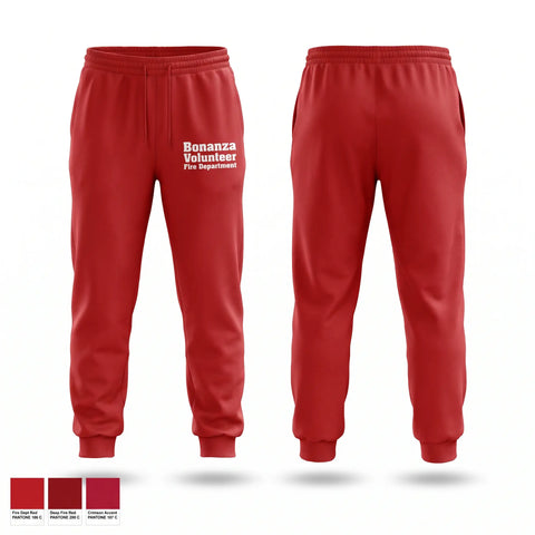 Sweatpants, Bonanza Volunteer Fire Department, Fire Department, Teamtime, Team time, sublimation, custom sports apparel, team uniforms, spirit wear, spiritwear, sports uniforms, custom shirts, team store, custom team store, fundraiser sports, apparel fundraiser