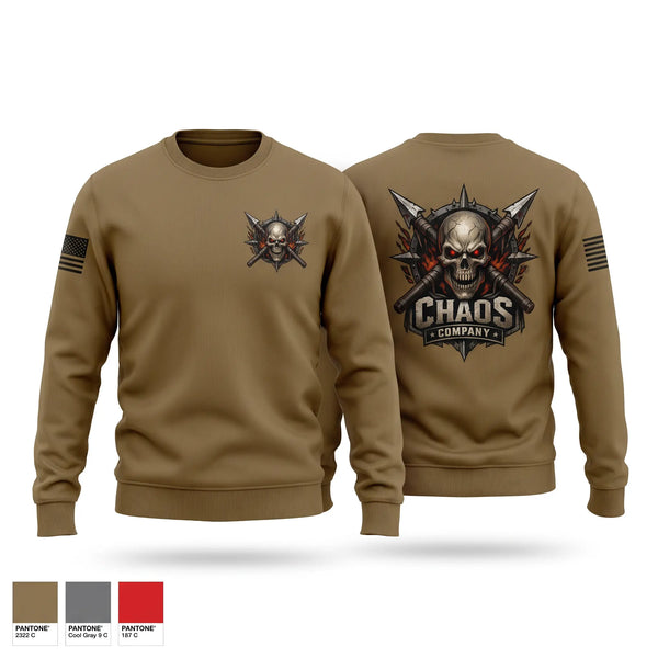 Crew Neck Sweatshirt, Chaos Company, Army, Teamtime, Team time, sublimation, custom sports apparel, team uniforms, spirit wear, spiritwear, sports uniforms, custom shirts, team store, custom team store, fundraiser sports, apparel fundraiser