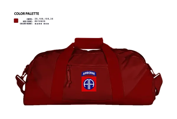 Duffle Bag, 82d ABN DIV, , Teamtime, Team time, sublimation, custom sports apparel, team uniforms, spirit wear, spiritwear, sports uniforms, custom shirts, team store, custom team store, fundraiser sports, apparel fundraiser