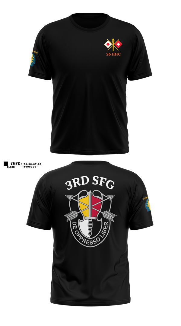 Short Sleeve Performance Shirt, S6 HHC 3SFG(A), Army, Teamtime, Team time, sublimation, custom sports apparel, team uniforms, spirit wear, spiritwear, sports uniforms, custom shirts, team store, custom team store, fundraiser sports, apparel fundraiser