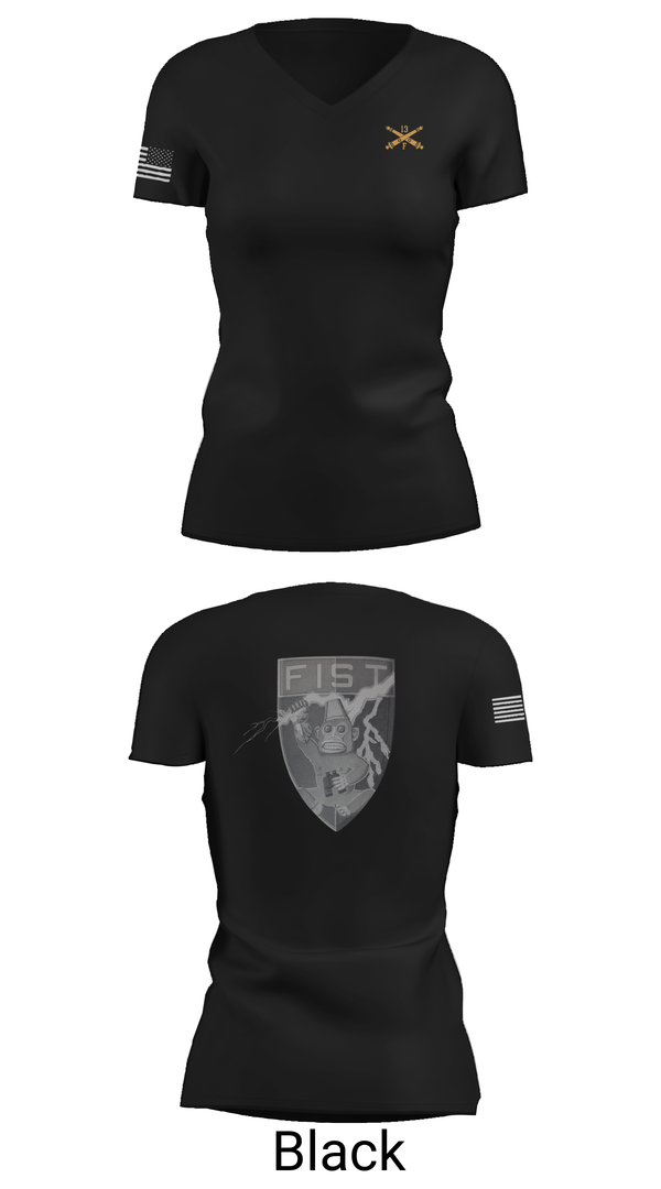 Womens Short Sleeve Vneck Shirt, HHB 113th FA / FIST, , Teamtime, Team time, sublimation, custom sports apparel, team uniforms, spirit wear, spiritwear, sports uniforms, custom shirts, team store, custom team store, fundraiser sports, apparel fundraiser