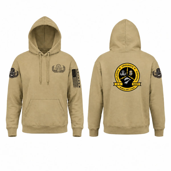 Hoodie, EOD Mobile Unit 3, Navy, Teamtime, Team time, sublimation, custom sports apparel, team uniforms, spirit wear, spiritwear, sports uniforms, custom shirts, team store, custom team store, fundraiser sports, apparel fundraiser