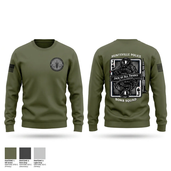 Crew Neck Sweatshirt, Huntsville Police Department Bomb Squad, Police, Teamtime, Team time, sublimation, custom sports apparel, team uniforms, spirit wear, spiritwear, sports uniforms, custom shirts, team store, custom team store, fundraiser sports, apparel fundraiser