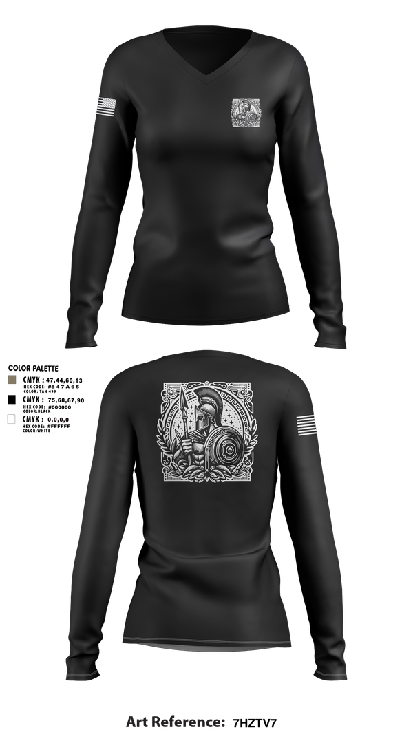 Womens Long Sleeve Vneck Shirt, Detachment 9, Army, Teamtime, Team time, sublimation, custom sports apparel, team uniforms, spirit wear, spiritwear, sports uniforms, custom shirts, team store, custom team store, fundraiser sports, apparel fundraiser