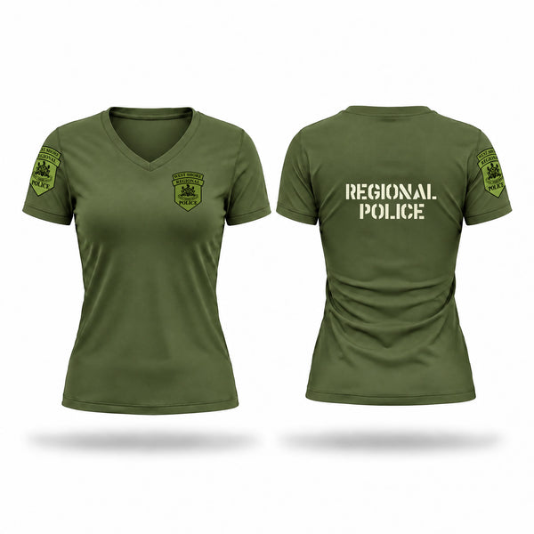 Womens Short Sleeve Vneck Shirt, West Shore Regional Police, Police, Teamtime, Team time, sublimation, custom sports apparel, team uniforms, spirit wear, spiritwear, sports uniforms, custom shirts, team store, custom team store, fundraiser sports, apparel fundraiser