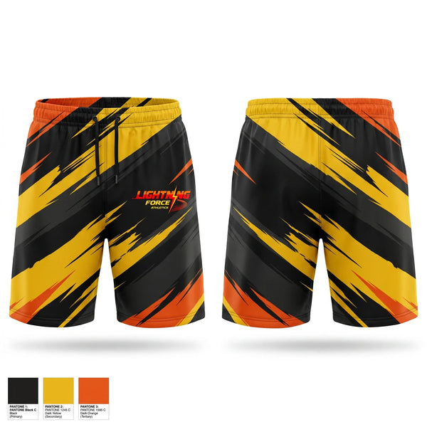 Athletic Shorts With Pockets, Lightning Force Athletics, Track & Field, Teamtime, Team time, sublimation, custom sports apparel, team uniforms, spirit wear, spiritwear, sports uniforms, custom shirts, team store, custom team store, fundraiser sports, apparel fundraiser