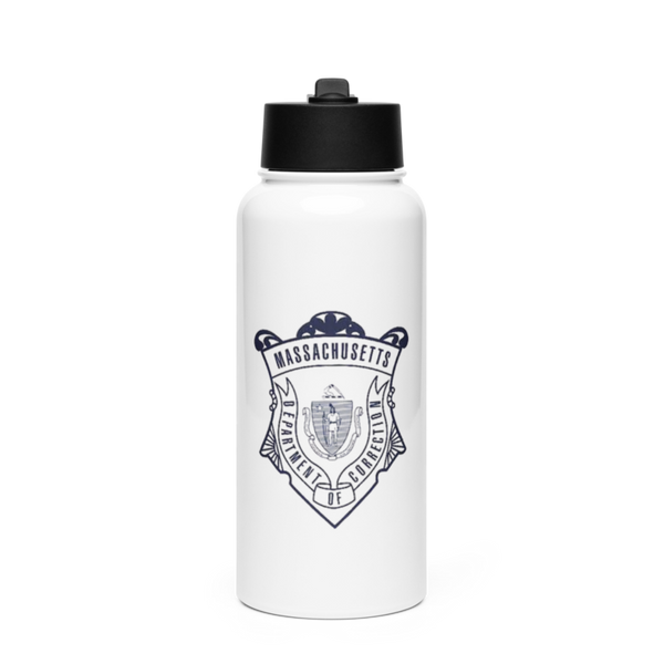 Massachusetts Department of Correction Stainless Steel Water Bottle with a Straw Lid