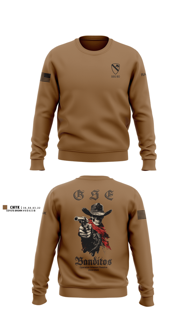 Crew Neck Sweatshirt, BCO GSE, Army, Teamtime, Team time, sublimation, custom sports apparel, team uniforms, spirit wear, spiritwear, sports uniforms, custom shirts, team store, custom team store, fundraiser sports, apparel fundraiser