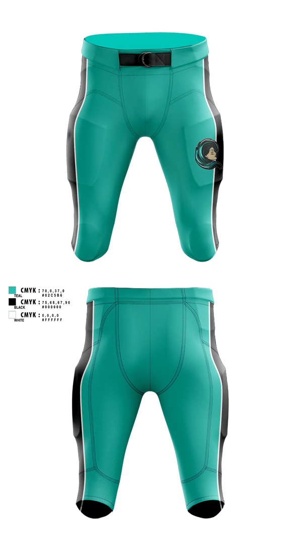 Integrated Football Pants, Jersey Shore Wave, , Teamtime, Team time, sublimation, custom sports apparel, team uniforms, spirit wear, spiritwear, sports uniforms, custom shirts, team store, custom team store, fundraiser sports, apparel fundraiser
