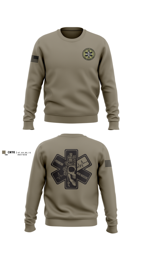 Crew Neck Sweatshirt, Jim Wells County sheriff, EMS/EMT, Teamtime, Team time, sublimation, custom sports apparel, team uniforms, spirit wear, spiritwear, sports uniforms, custom shirts, team store, custom team store, fundraiser sports, apparel fundraiser