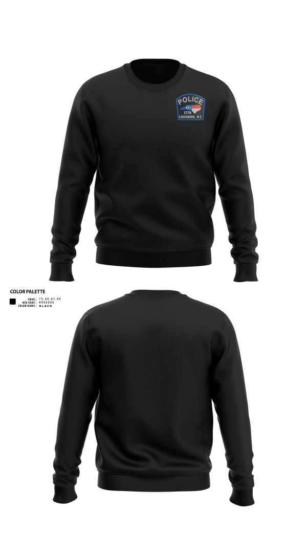 Crew Neck Sweatshirt, Louisburg Police Department, Police, Teamtime, Team time, sublimation, custom sports apparel, team uniforms, spirit wear, spiritwear, sports uniforms, custom shirts, team store, custom team store, fundraiser sports, apparel fundraiser
