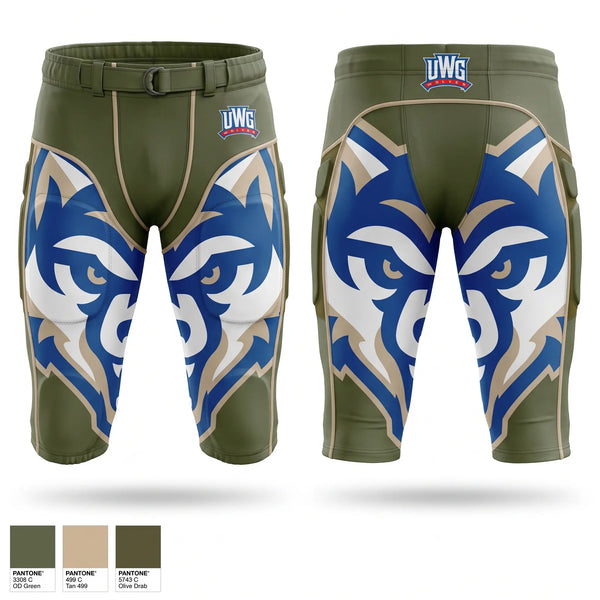 Football Pants, UWG. Wolves, , Teamtime, Team time, sublimation, custom sports apparel, team uniforms, spirit wear, spiritwear, sports uniforms, custom shirts, team store, custom team store, fundraiser sports, apparel fundraiser